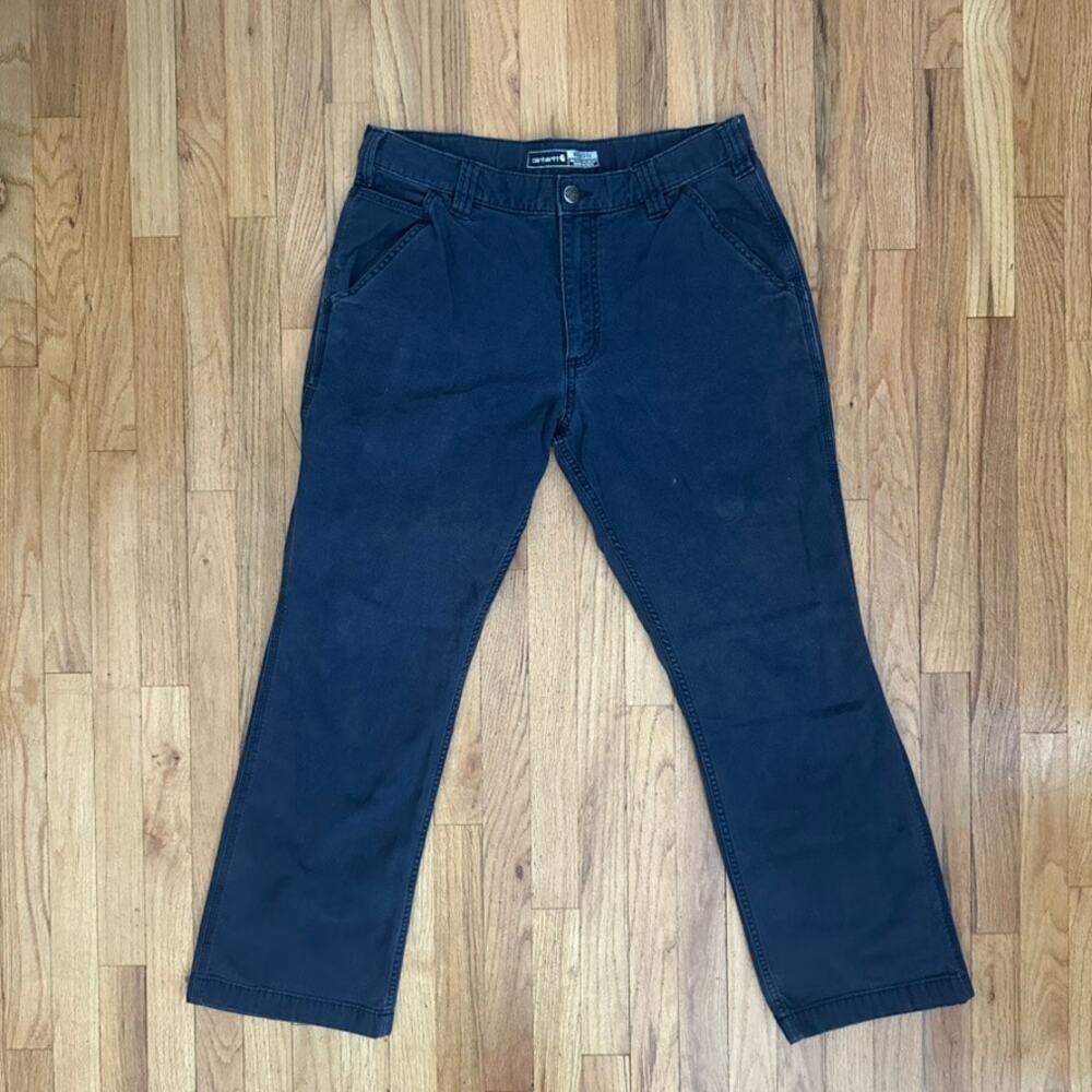 Carhartt Navy Canvas Utility Work Pants 34x30